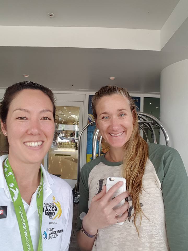 Kristina Kerry I met three-time Olympic gold medalist, Kerri Walsh while covering a volleyball tournament.