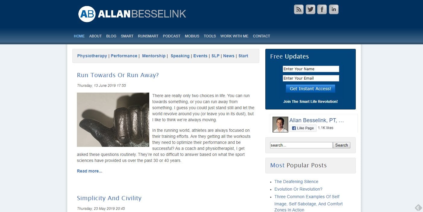 Allan Besselink Physiotherapy Performance Prevention Smart Life Project Live A Smart Life