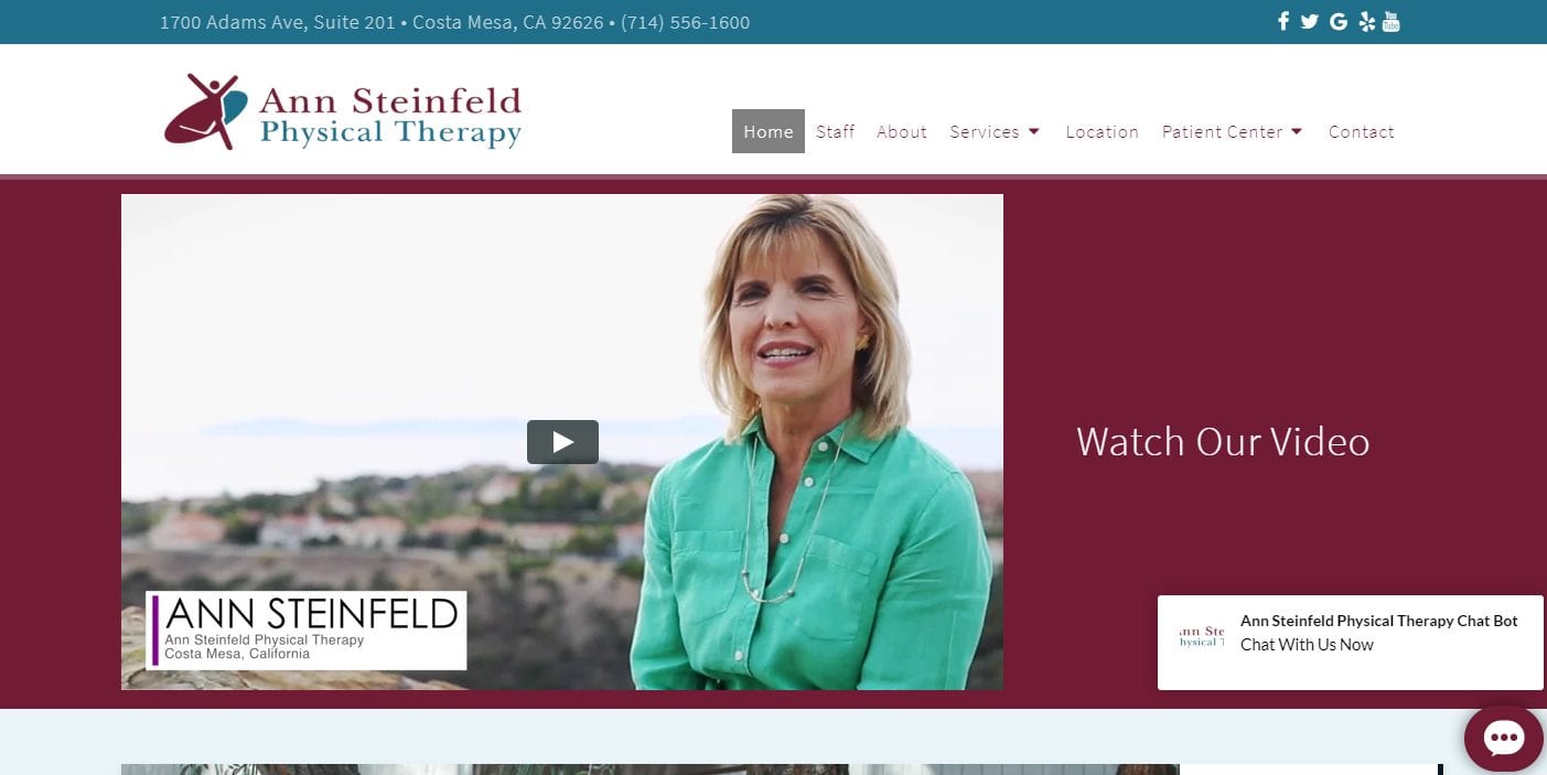 Physical Therapy Costa Mesa, Ca Ann Steinfeld Pt