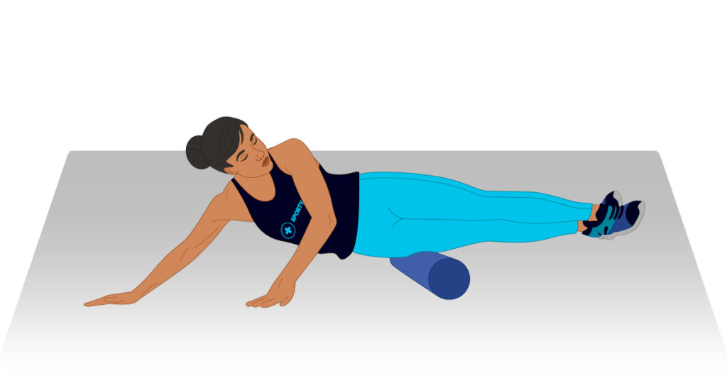 Laying IT Band Stretch