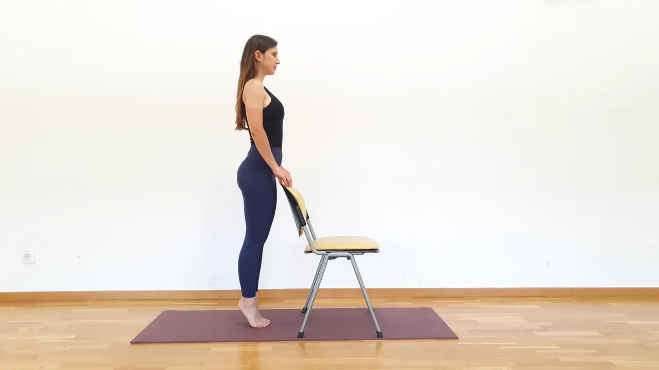 Standing Calf Raise With Chair