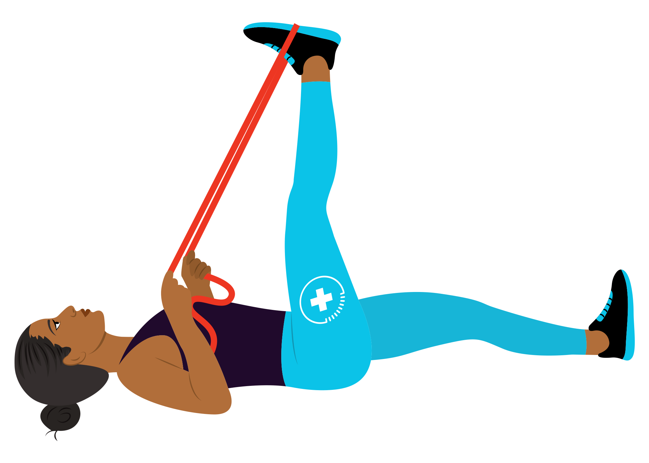 banded hamstring stretch