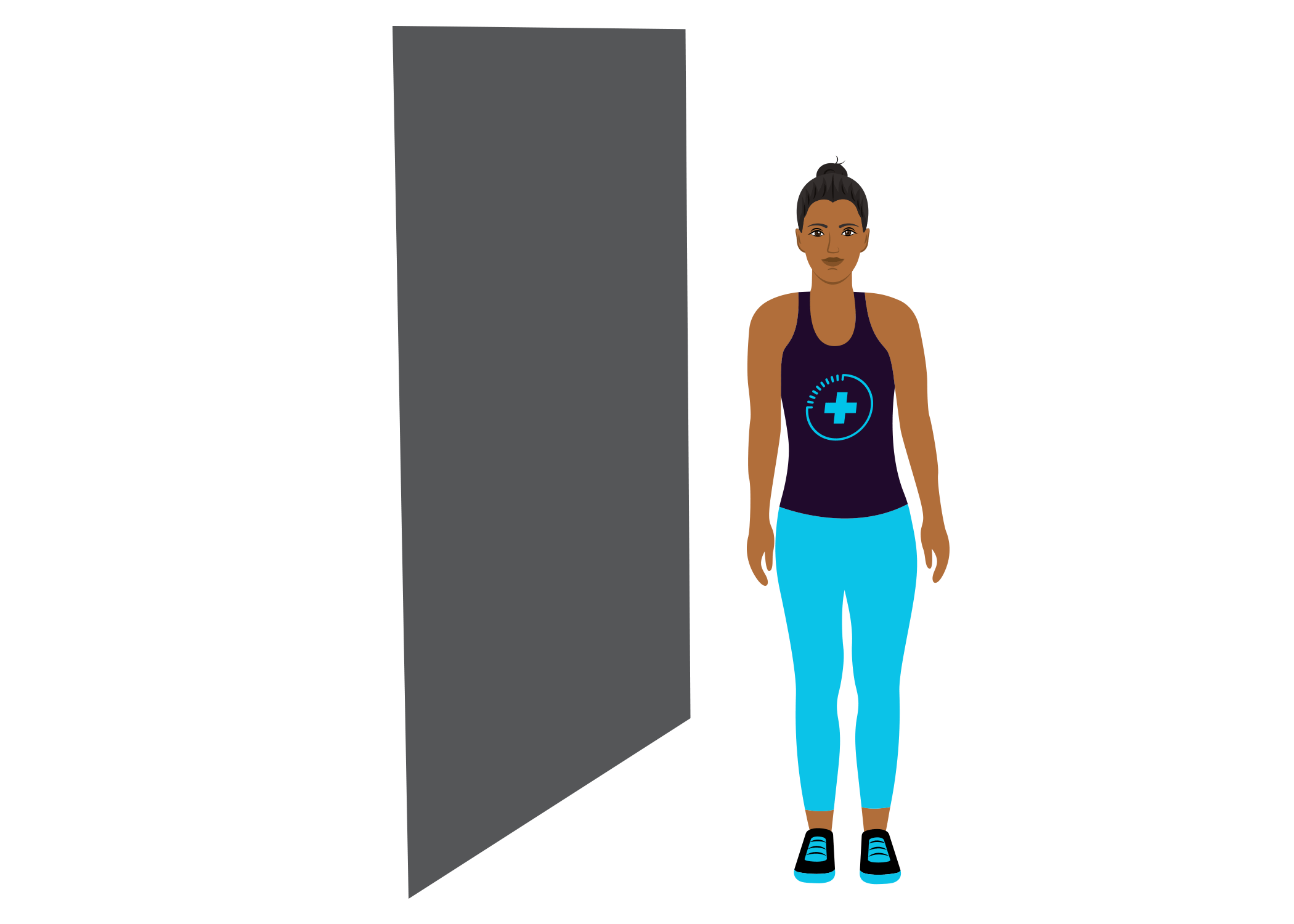 standing it band stretch with wall